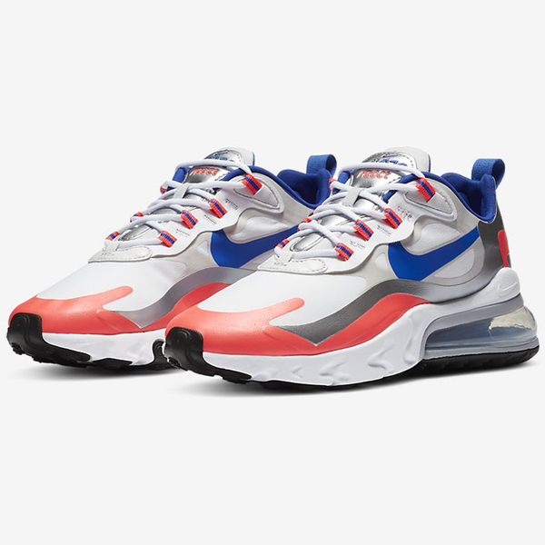 Nike Air Max 270 React 女鞋 慢跑 休閒 大氣墊 透氣 緩震 白橘紅藍【運動世界】CW3094-100 product thumbnail 2