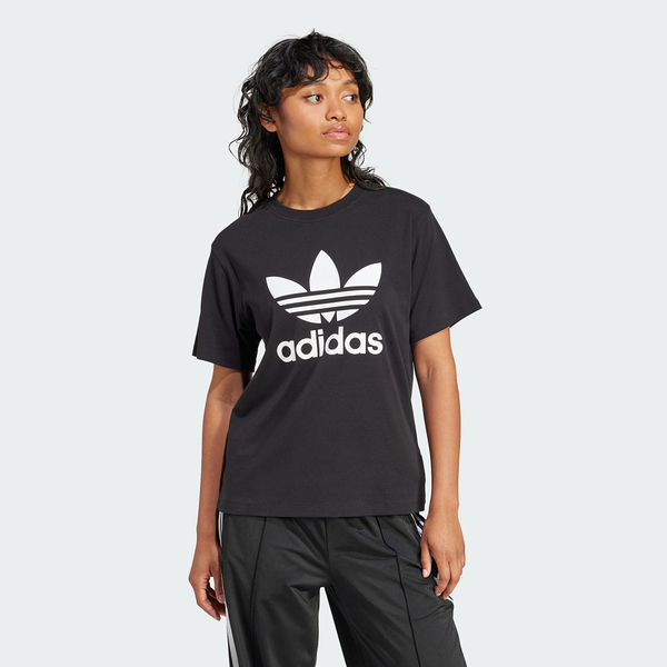 adidas TREFOIL TEE 上衣 女款 短袖上衣 運動 三葉草 黑 IR9533