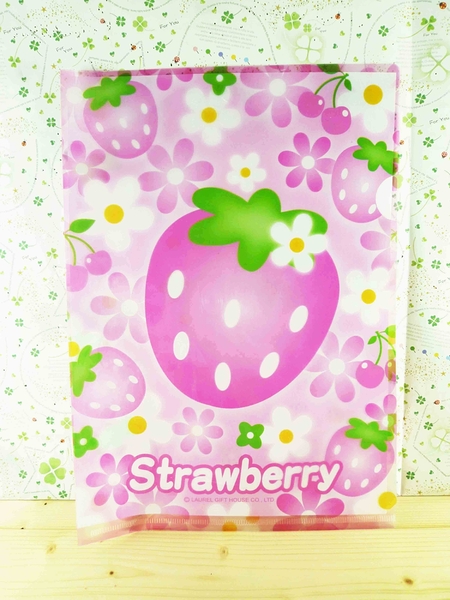【震撼精品百貨】草莓_Strawberry~L型文件夾-粉