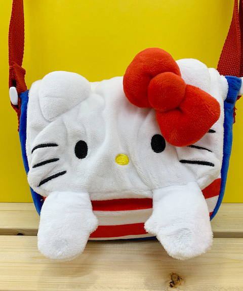 【震撼精品百貨】Hello Kitty_凱蒂貓~KITTY斜背包/側背包-遮眼#10449