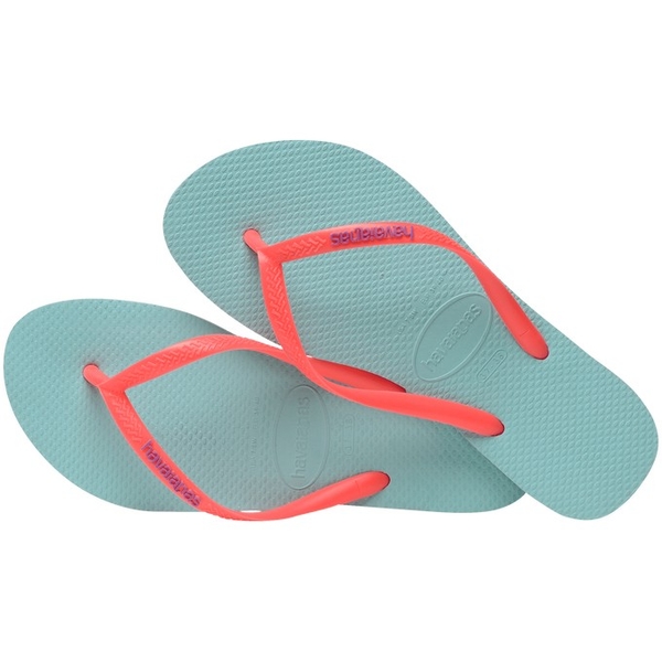 havaianas 哈瓦士 巴西人字拖 兒童款 Logo popup 藍底橘紅帶 夾腳拖 海灘鞋【南風百貨】 product thumbnail 2