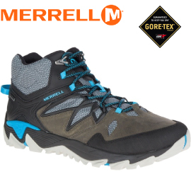 【MERRELL 美國 男款ALL OUT BLAZE 2 MID GORE-TEX 多功能健行鞋《灰/藍》】ML09385/休閒鞋/健行