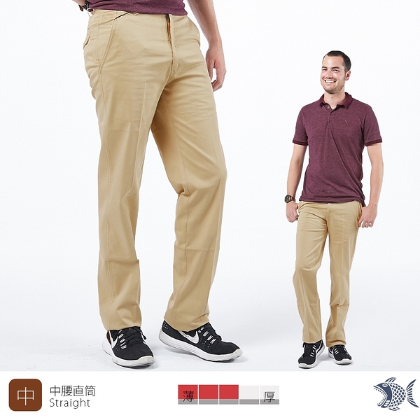 【NST Jeans】無印極簡風卡其色_彈性斜口袋休閒男褲(中腰) 390(5718) 台製 紳士 四季款