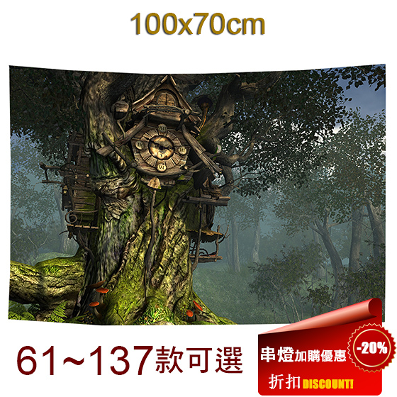 【橘果設計】掛毯掛畫掛布 寬100高70cm 多款可選 抖音直播背景ig壁紙壁貼門廉窗簾風水簾店面佈置