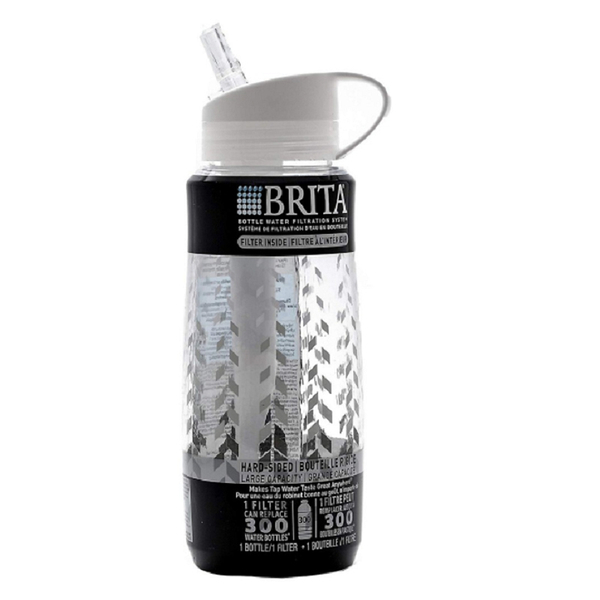 [8美國直購] 濾水瓶 Brita Hard Sided Water Filter Bottle, Chevron, 34 Ounce