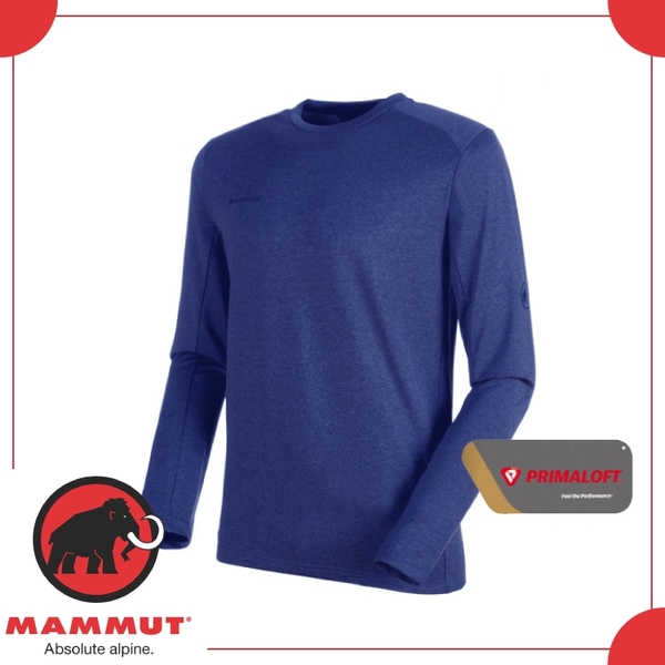 【MAMMUT 男 Runbold ML Crew Neck 《群青藍》】1014-00620-5967/長袖圓領/休閒衫/上衣