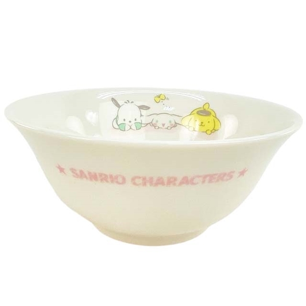 小禮堂 Sanrio大集合 陶瓷拉麵碗 (白狗狗款) 4964412-315243