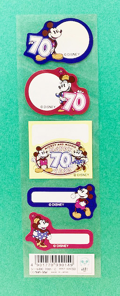【震撼精品百貨】Micky Mouse_米奇/米妮 ~透明貼紙-70&quot;記念版*99014