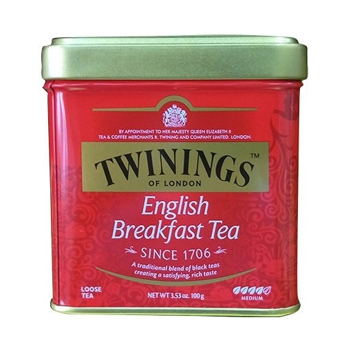 即期:英國《TWINING唐寧》唐寧紅茶-英倫早餐茶 罐裝茶葉100g/罐-有效期限：2024/03/25良鎂咖啡精品館