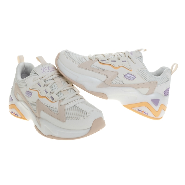 Skechers 休閒鞋 D Lites Hyper Burst 女 米白 固特異大底 老爹鞋 896178NAT product thumbnail 3