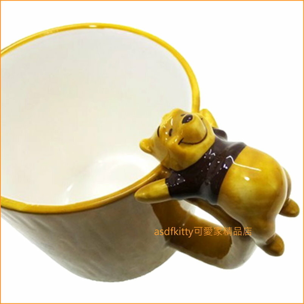 asdfkitty*迪士尼小熊維尼立體造型把手陶瓷馬克杯-睡姿杯緣子-日本正版商品 product thumbnail 3