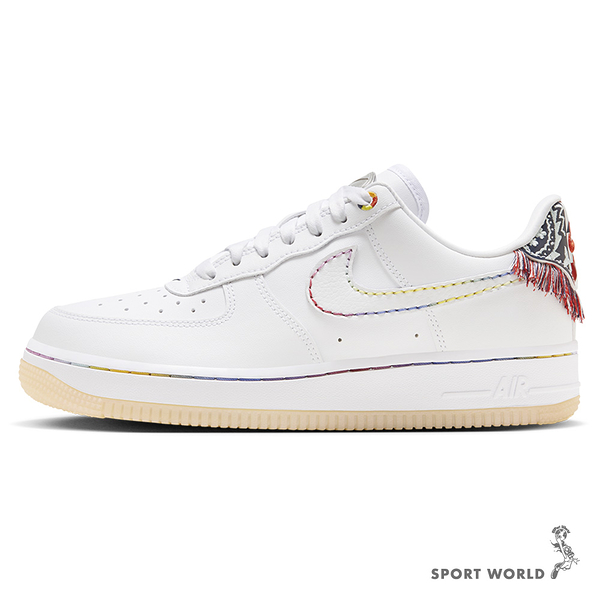 Nike 女鞋 休閒鞋 Nike Air Force 1 07 LX 民族風 白【運動世界】FN8918-111