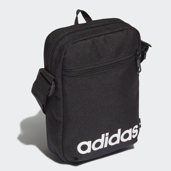 【現貨】ADIDAS ESSENTIALS 側背包 斜背包 拉鍊前袋 收納隨身物品 黑 【運動世界】GN1948 product thumbnail 4