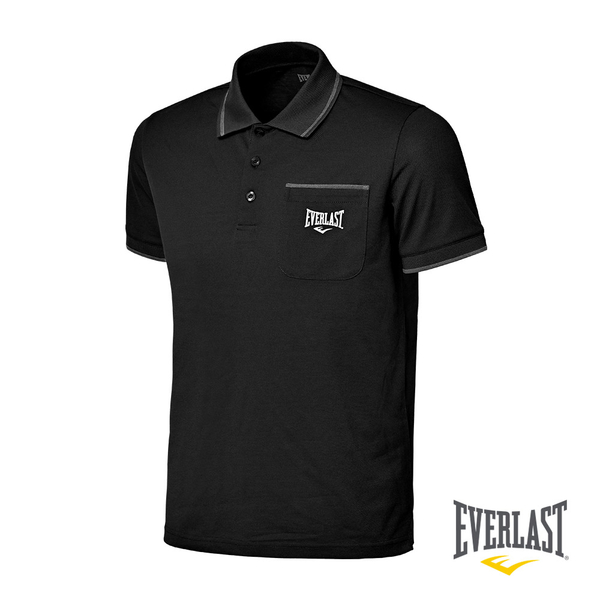 EVERLAST 短T 黑色 POLO衫 口袋T 休閒 上衣 男 4921136320