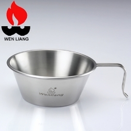 【Wen Liang 文樑 600cc 大白金鋼碗】 ST-2025/露營/餐具/不銹鋼碗/304不鏽鋼/不鏽鋼餐具