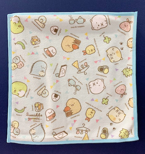 【震撼精品百貨】角落生物 Sumikko Gurashi~SAN-X 方巾/手帕-藍#40182