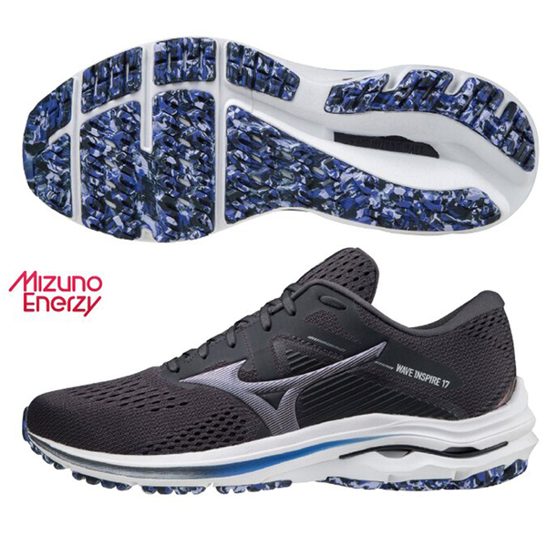 MIZUNO WAVE INSPIRE 17 男鞋 慢跑 4E超寬楦 ENERZY中底 避震 黑【運動世界】J1GC214593