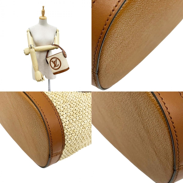 【二手名牌BRAND OFF】LOUIS VUITTON LV 路易威登 棕色 Monogram Raffia Petit Bucket 水桶 肩背包 M59962 product thumbnail 9