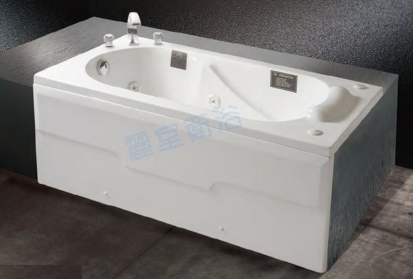 【麗室衛浴】BATHTUB WORLD 長型壓克力浴缸 LS-7150C 帶牆 150*75*55cm