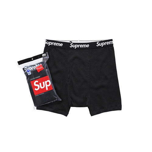 x［TellCathy］Supreme x HANES純棉 四角褲 黑色 內褲單件 SUP008