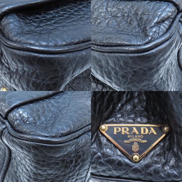 【二手名牌BRAND OFF】PRADA 普拉達 黑色 牛皮 肩背包 product thumbnail 10