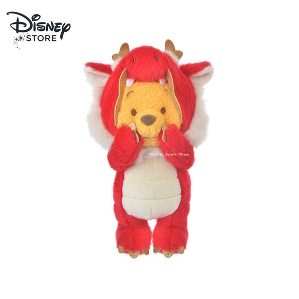【SAS】日本限定 迪士尼商店 Disney Store 小熊維尼 ETO POOH 龍年 紅 掛勾鑰匙圈 吊飾玩偶娃娃