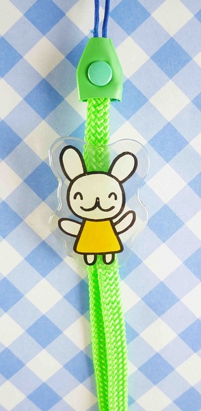【震撼精品百貨】日本精品百貨-手機吊飾/鎖圈-動物圖案系列-小兔綠