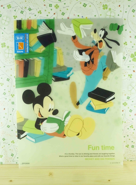 【震撼精品百貨】Micky Mouse_米奇/米妮 ~L型文件夾-米奇看書