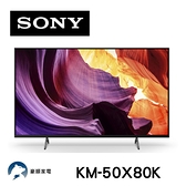 Sony BRAVIA 50吋 4K HDR LED Google TV 顯示器 KM-50X80K