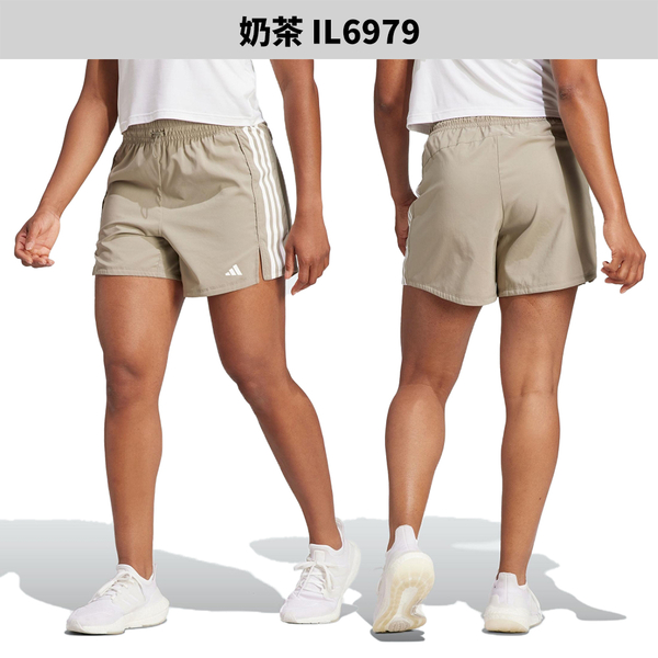 【下殺】Adidas 短褲 女裝 中腰 排汗 奶茶/黑【運動世界】IL6979/IB0697 product thumbnail 3