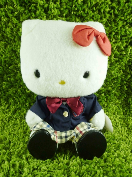 【震撼精品百貨】Hello Kitty 凱蒂貓~KITTY絨毛娃娃-KITTY圖案-格子西裝 product thumbnail 10