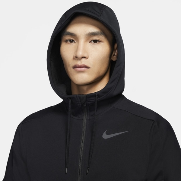 NIKE THERMA 男裝 外套 連帽 鋪棉 保暖 休閒 訓練 後身稍長 口袋 黑【運動世界】CU7359-010 product thumbnail 3