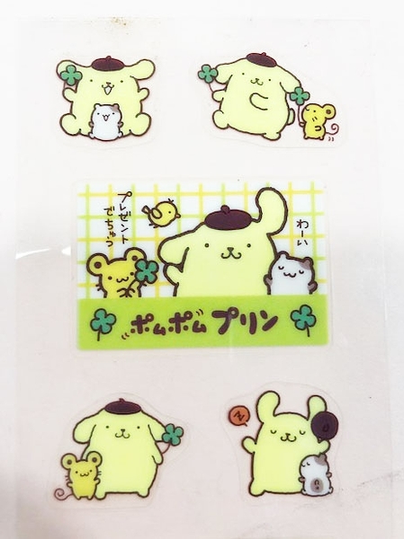 【震撼精品百貨】Pom Pom Purin 布丁狗~透明貼紙-小鳥