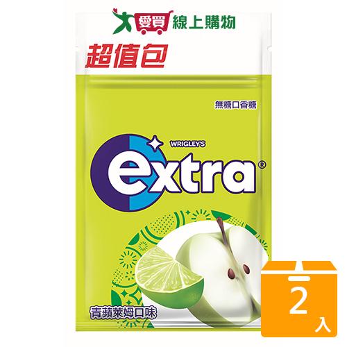 Extra潔淨無糖口香糖起值包-青蘋萊姆口味62g【兩入組】【愛買】