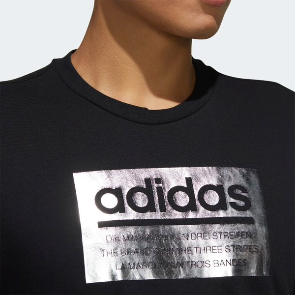 ADIDAS FOIL BOX TEE 男裝 短袖 休閒 慢跑 棉質 基本款 舒適 黑【運動世界】FM6254 product thumbnail 6