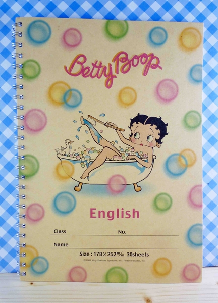 【震撼精品百貨】Betty Boop_貝蒂~筆記本-米洗澡