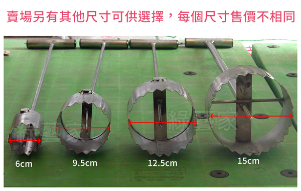 【綠藝家012-A24-3】ST不鏽鋼打洞器3寸孔(孔徑約9公分)銀黑布打孔，草莓、西瓜、瓜果、育苗，播種 product thumbnail 2