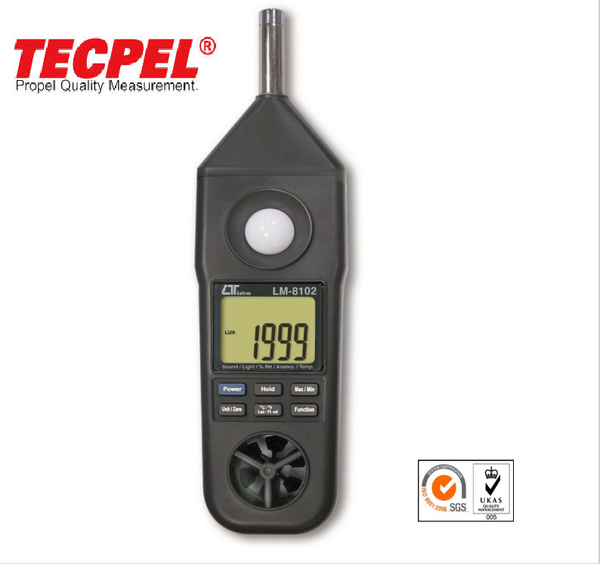 TECPEL 泰菱 Lutron 路昌 LM 8102 風速/照度/溫濕度/溫度/噪音計