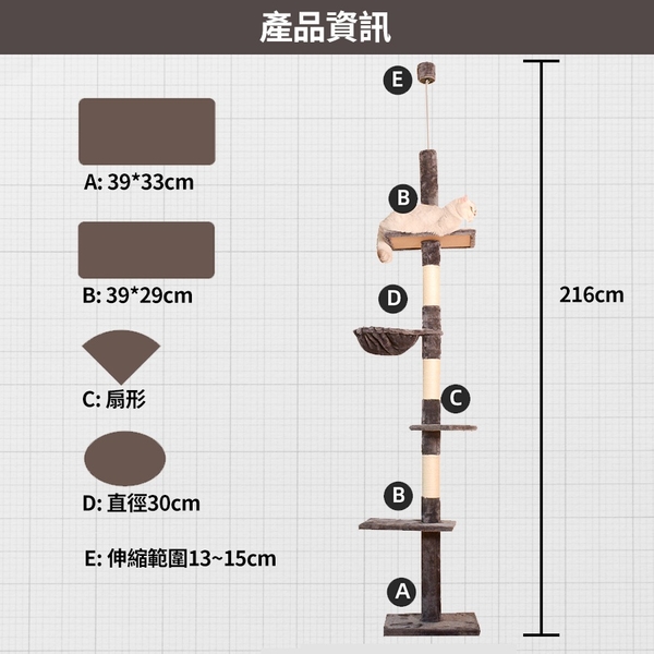 iCat寵喵樂 貓跳台 | 華頂高通天觀景4層貓跳台MA38 貓窩 貓別墅『寵喵樂旗艦店』 product thumbnail 2