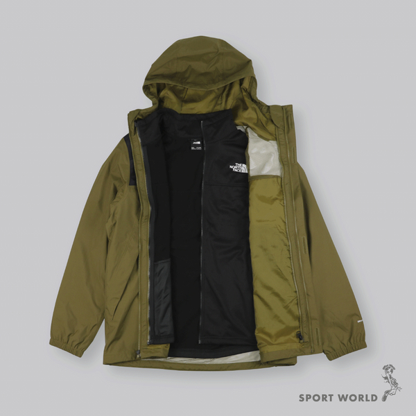 The North Face 男裝 兩件式連帽外套 3效能 防水 防風 橄欖綠【運動世界】NF0A7W7TWMB product thumbnail 3