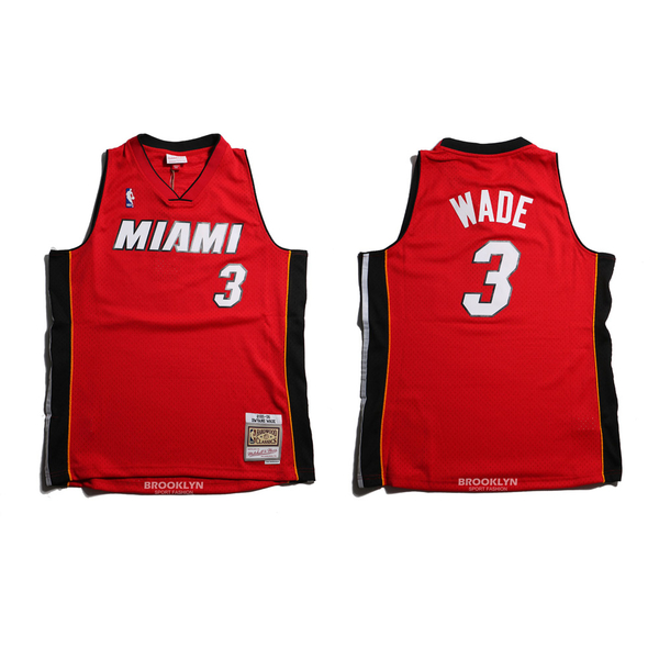 MITCHELL & NESS M&N 球衣 05-06 熱火 韋德 3號 球迷版 SMJY3495-MHE05DWAUNRD (布魯克林) MNSWJG2262E