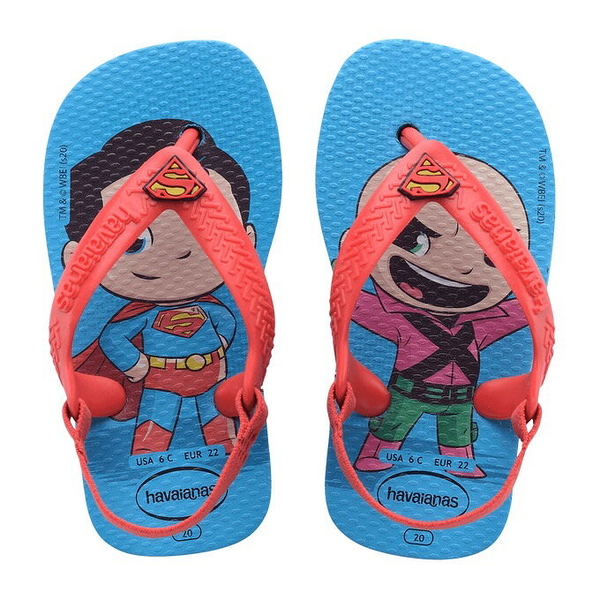 havaianas 哈瓦士 巴西人字拖 兒童款 Baby heroes 超人寶寶 紅帶 拖鞋 夾腳拖【南風百貨】