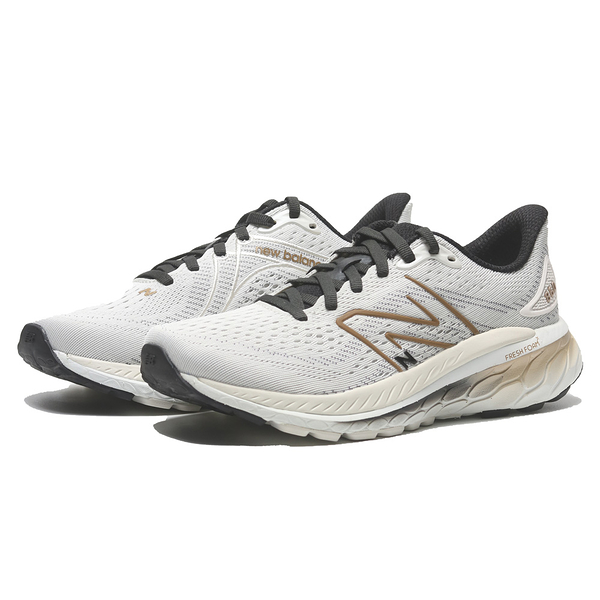 NEW BALANCE 慢跑鞋 NB 860 白棕色 寬楦 女 W860U13