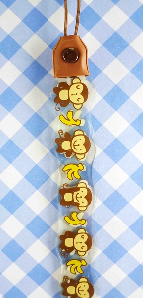 【震撼精品百貨】日本精品百貨-手機吊飾/鎖圈-動物圖案系列-滿版猴子