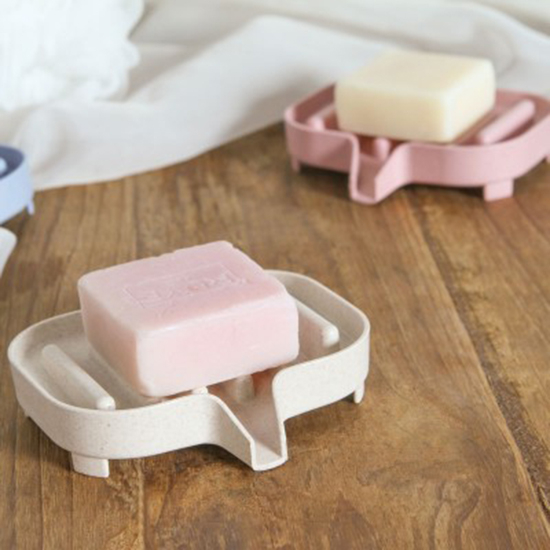環保小麥瀝水皂盒 素色 小麥塑料 可瀝水 香皂盒 多用肥皂盒 浴室【N335】生活家精品