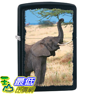 [美國直購] Zippo B00IN3CRG6 Animal Lighters Black Matte Elephant 打火機
