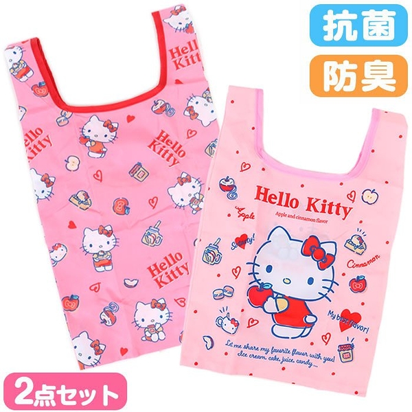 【震撼精品百貨】Hello Kitty 凱蒂貓~日本SANRIO三麗鷗KITTY環保袋2件套-Apple*13674