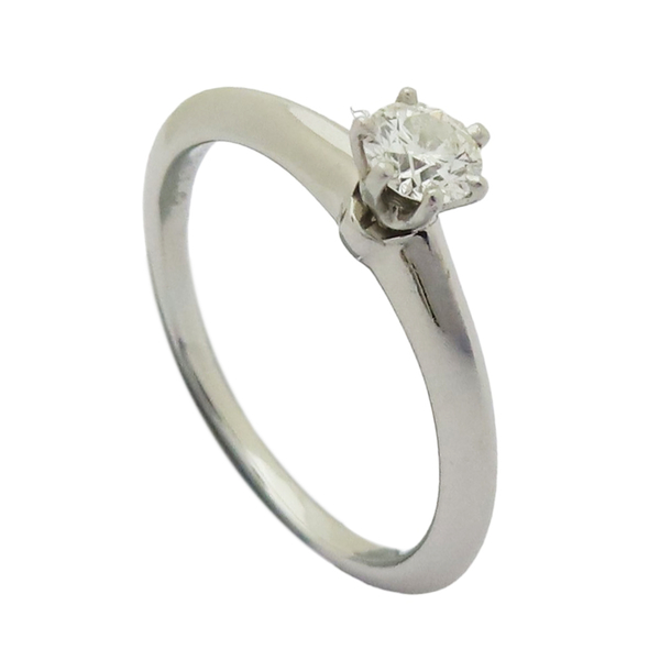 【二手名牌BRAND OFF】Tiffany & Co 蒂芬妮 Tiffany Setting 0.22CT 鑽石 PT950 鉑金戒指 product thumbnail 2