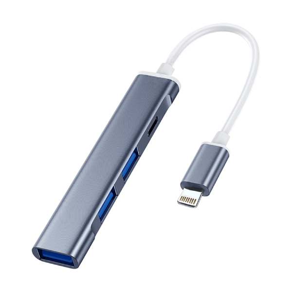 擴充槽Lightning 蘋果四合一3孔USB 3.0 +充電孔集線器資料傳輸支援充電