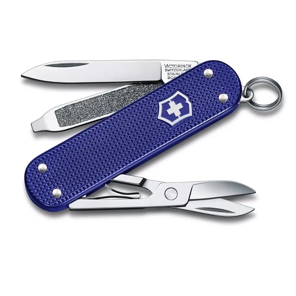 【Victorinox 瑞士維氏】瑞士刀 CLASSIC SD ALOX 5用刀 58mm-鋁合金深潛藍(0.6221.222G)